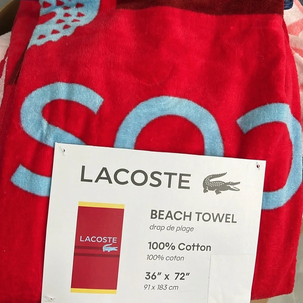 NWT LACOSTE Red Sprint 100% Cotton 36